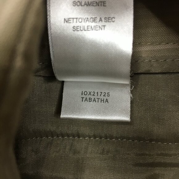 BCBGMAXAZRIA Taupe Beige Pinstriped TABATHA Flare Leg Dress Pant - Picture 3 of 11